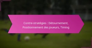 Contre-stratégies : Détournement, Positionnement des joueurs, Timing