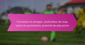 Formation en shotgun : profondeur de snap, vision du quarterback, potentiel de play-action