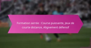 Formation serrée : Course puissante, Jeux de courte distance, Alignement défensif